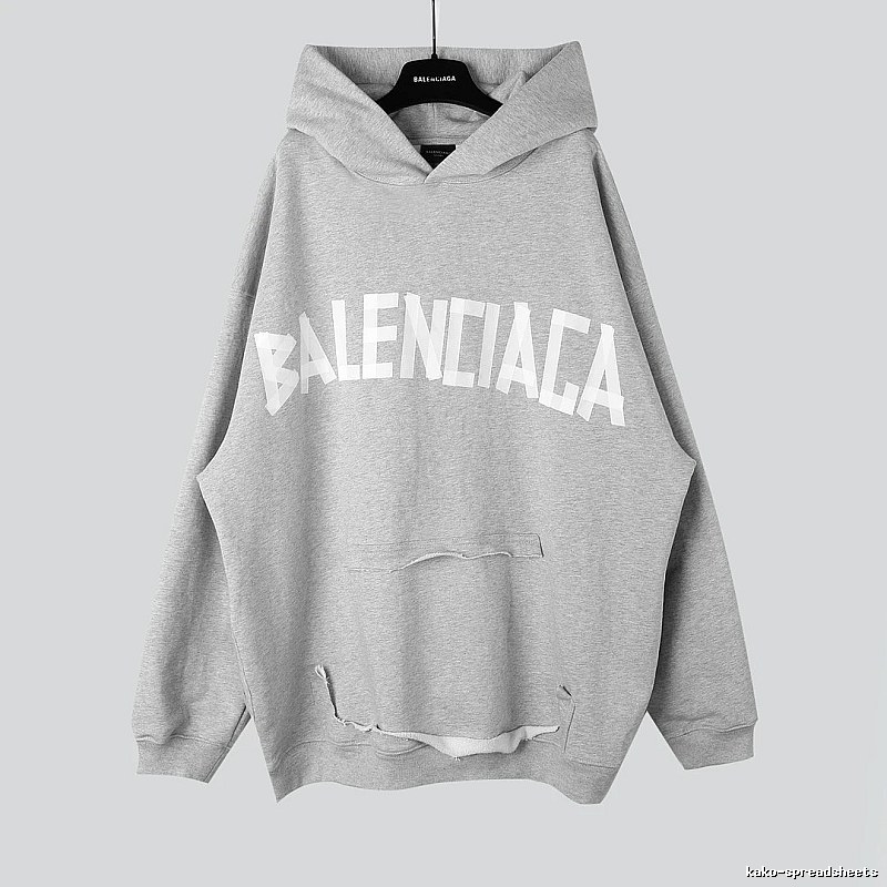 Balenciaga letter-style grey sweatshirt
