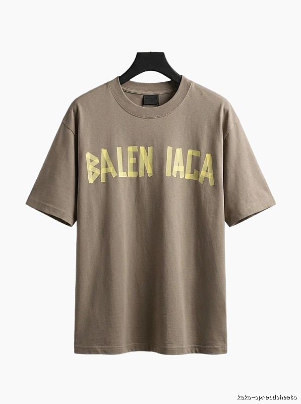Balenciaga letter trendy brand khaki T-shirt