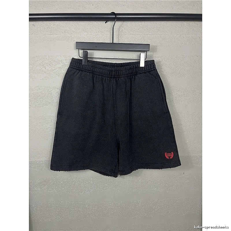 Balenciaga minimalist style black shorts