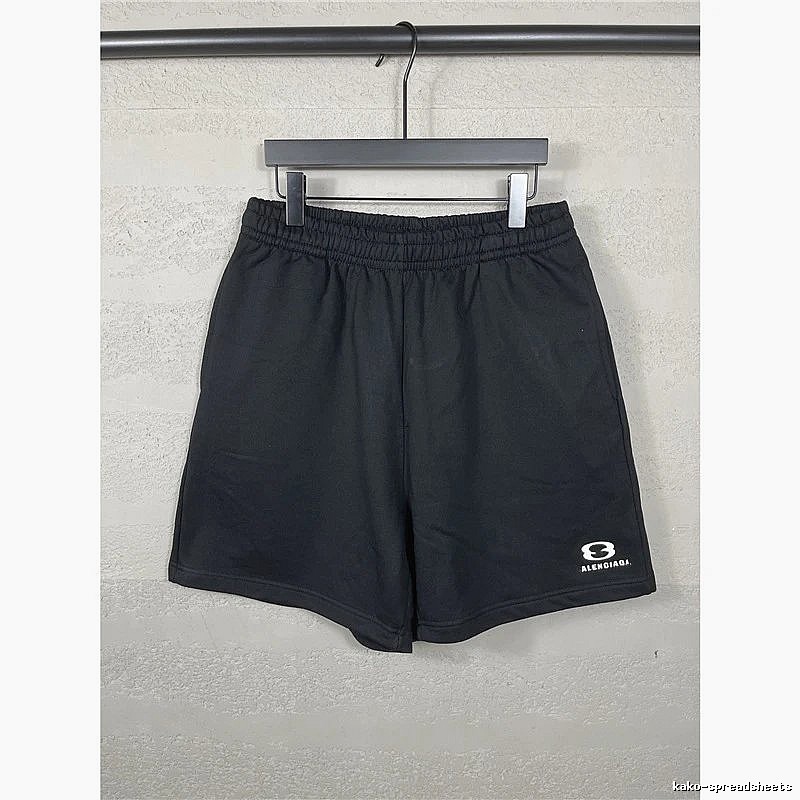 Balenciaga minimalist style black shorts