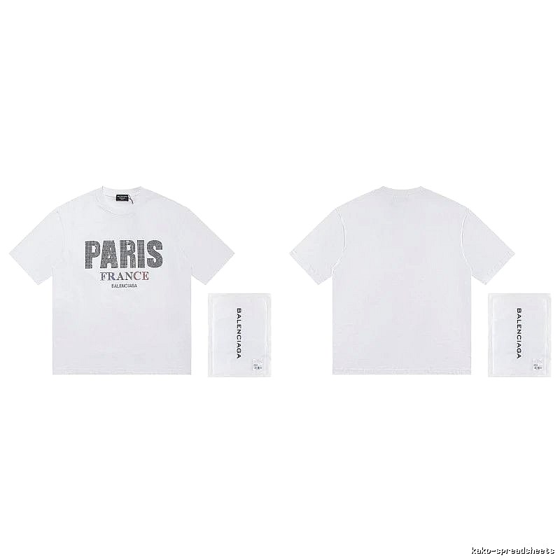 Balenciaga Paris Collection Minimalist Style White T-Shirt
