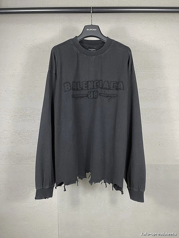 Balenciaga retro ripped black T-shirt