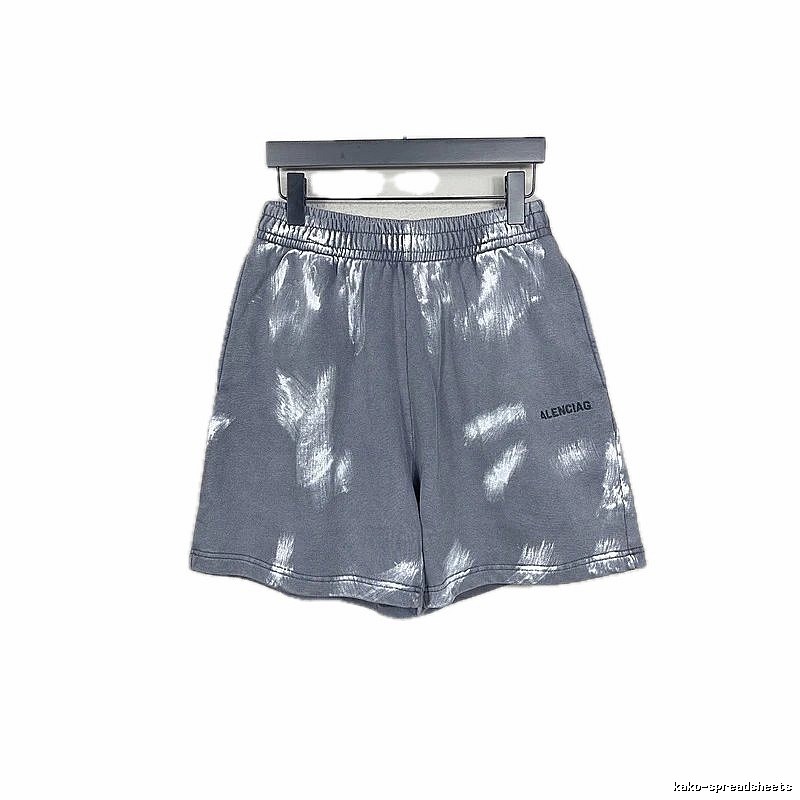 Balenciaga tie-dye style grey shorts
