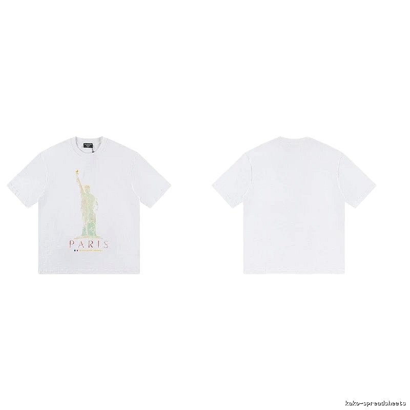 Balenciaga Trendy White T-shirt with Statue of Liberty Print