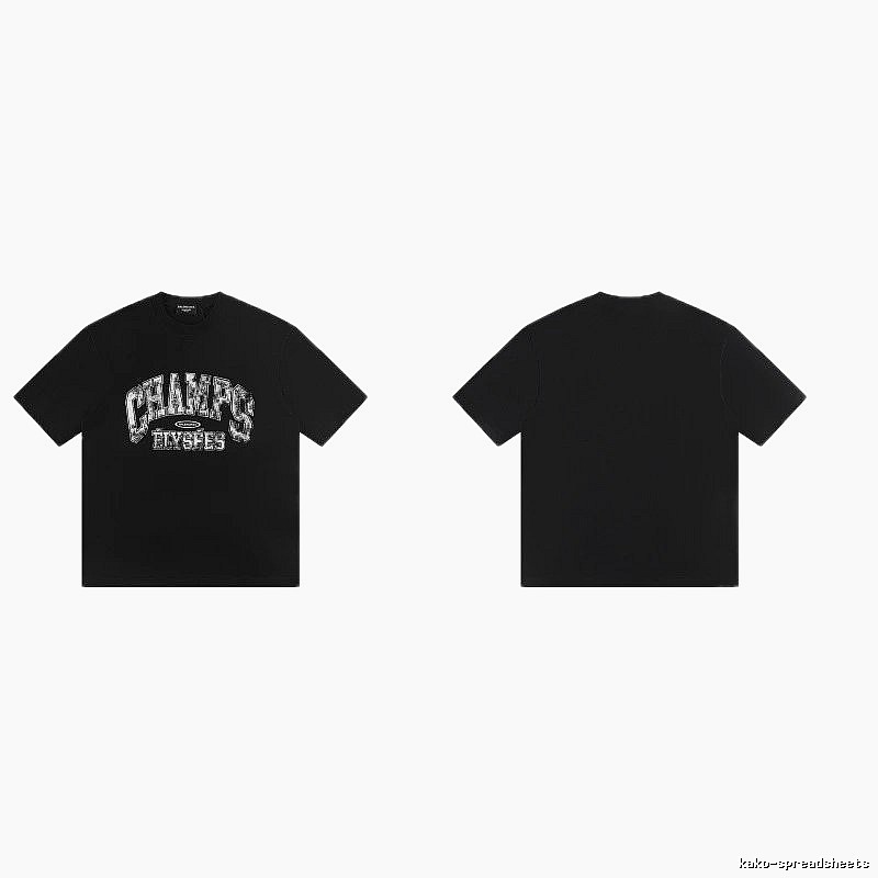 Balenciaga Vintage-style Printed Black T-Shirt