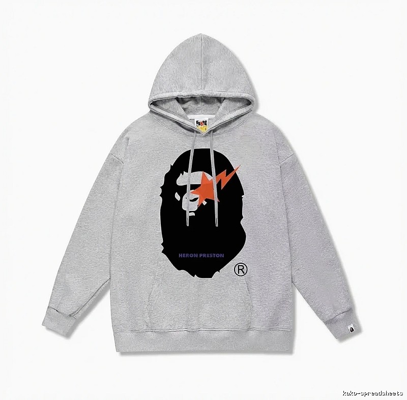 Bape Ape Head Grey Hoodie