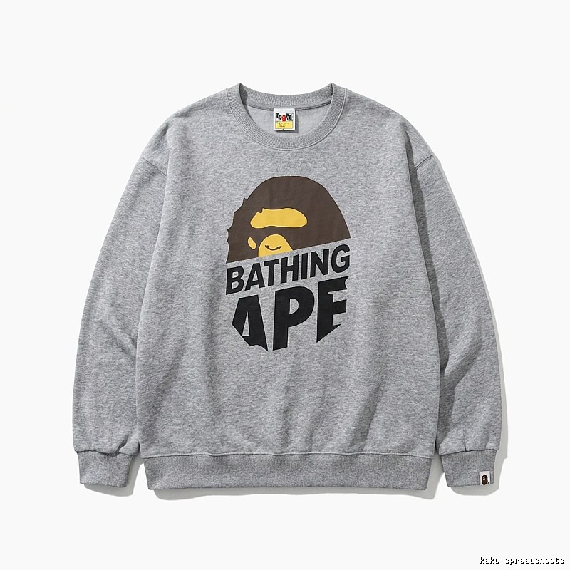 Bape Ape Head Grey Sweatshirt