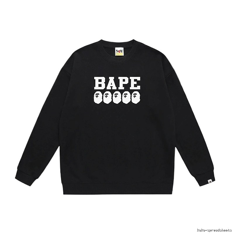 BAPE Ape Head Simple Black Sweatshirt