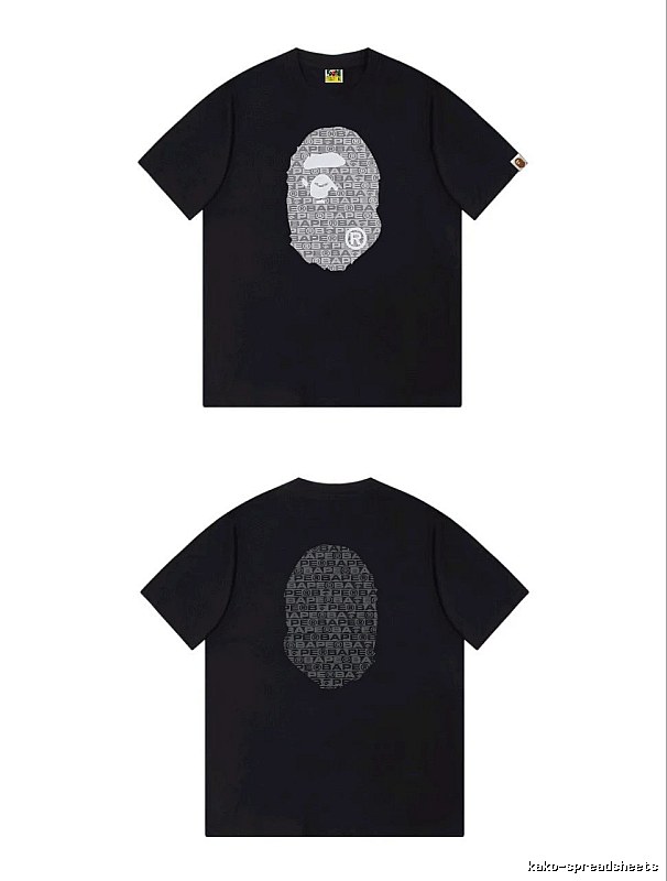 Bape Ape Head Trendy and Cool Black T-shirt