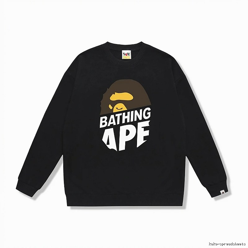 Bape Ape Head Trendy Cool Black Sweatshirt