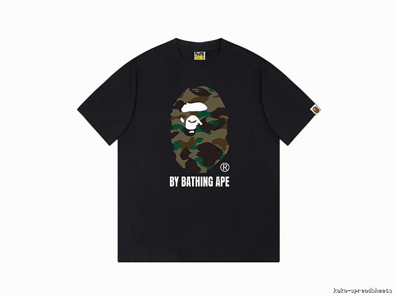 Bape camouflage style black T-shirt