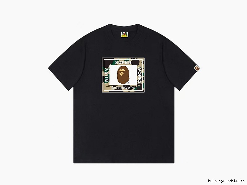 Bape camouflage style black T-shirt