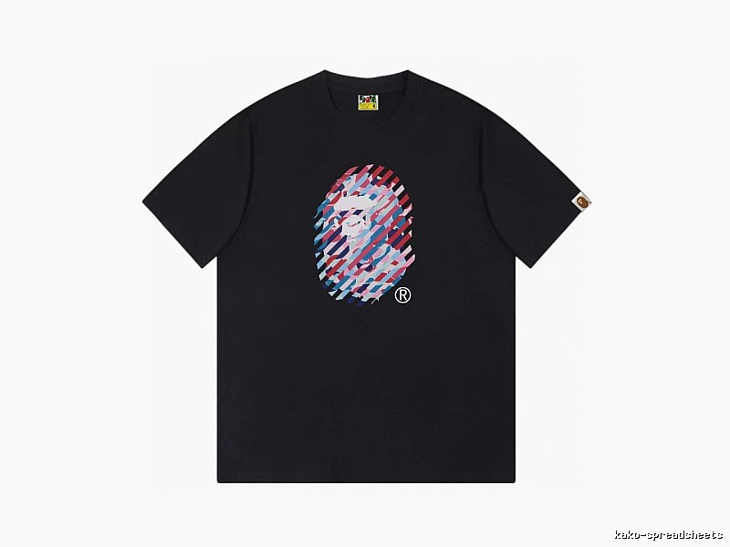 Bape camouflage style black T-shirt