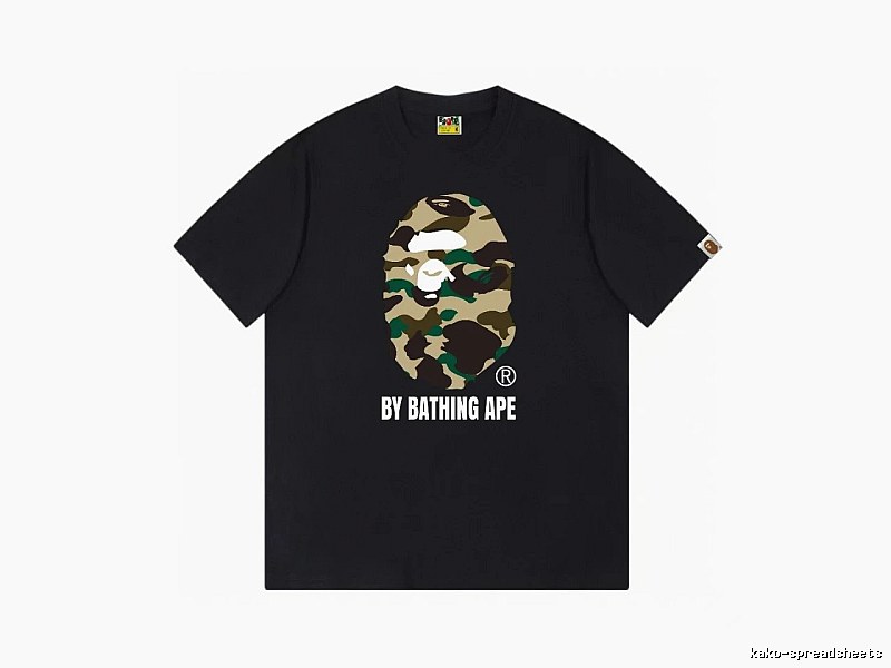 Bape camouflage style black T-shirt