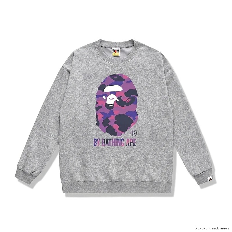 Bape camouflage-style grey sweatshirt