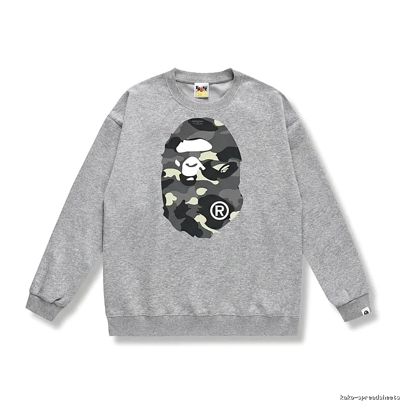 Bape camouflage style grey sweatshirt