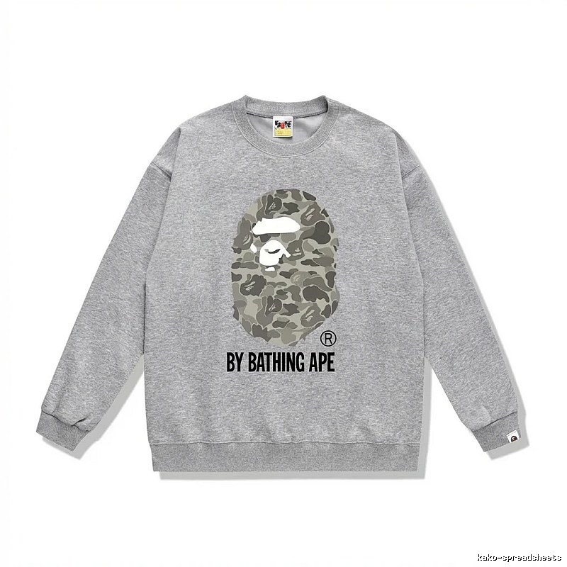 Bape camouflage-style grey sweatshirt