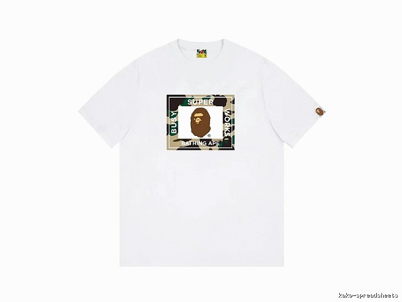 Bape camouflage-style white T-shirt