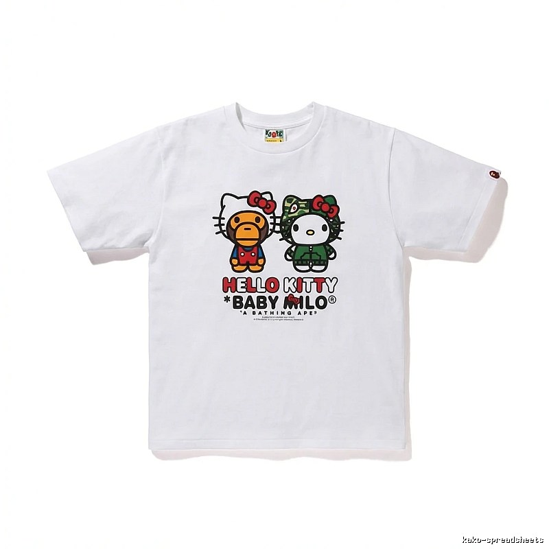 Bape Co-branded Cartoon White T-shirt