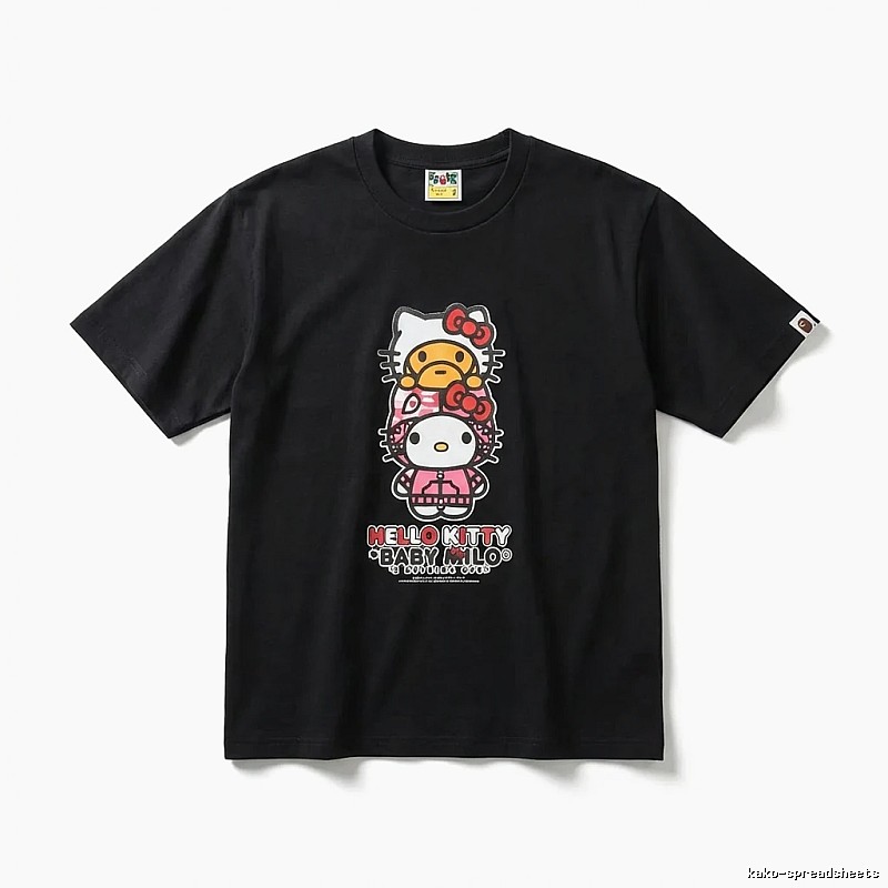 Bape Co-branded Hello Kitty Black T-shirt