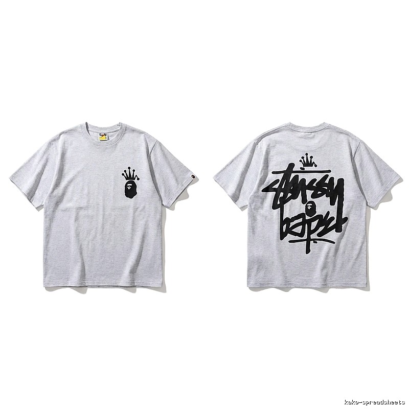 Bape Crown Trendy and Cool Style White T-shirt