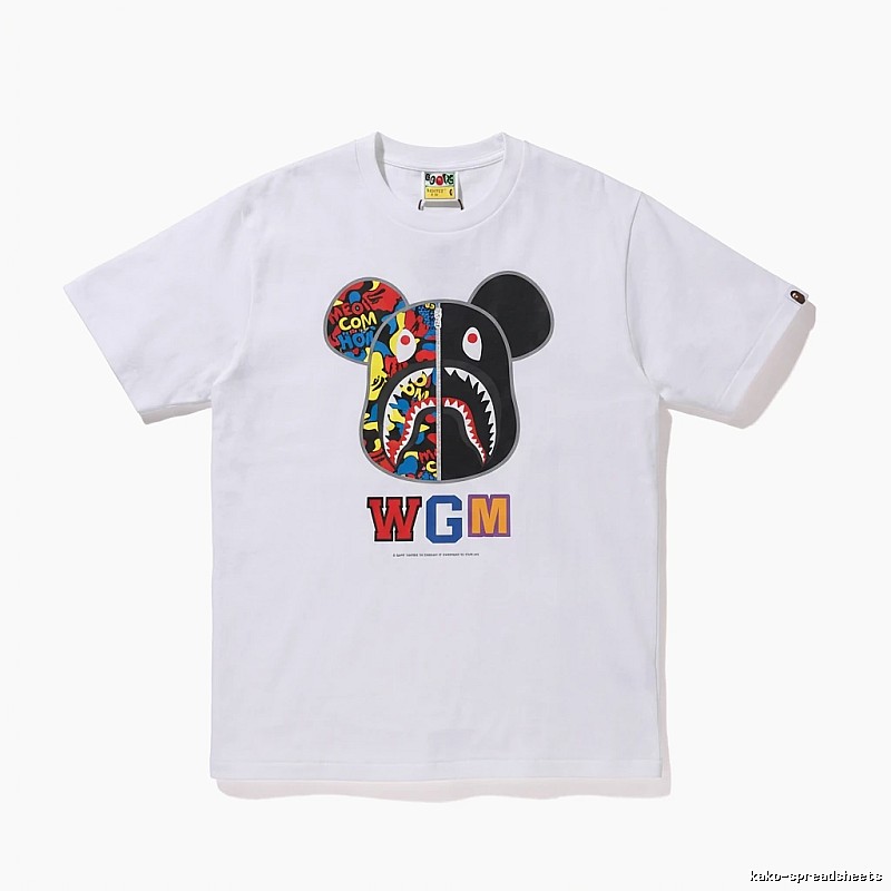 Bape Mickey Mouse Co-branded White T-shirt