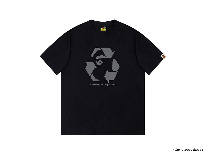 Bape Recycling Series Black Short Sleeve