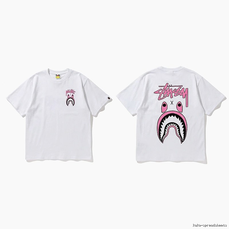 Bape Shark Co-branded White T-shirt