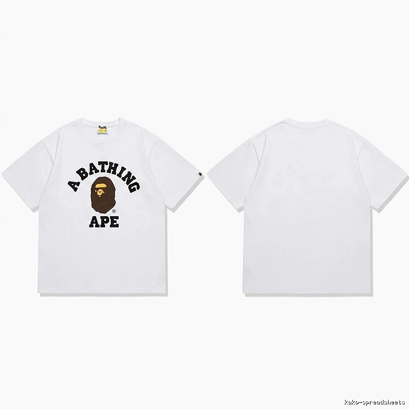Bape's classic ape head white T-shirt