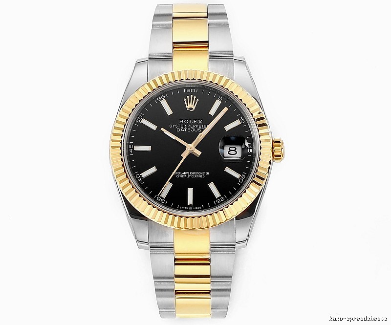 Black And Gold Two-Tone Datejust Watch - Rolex Office