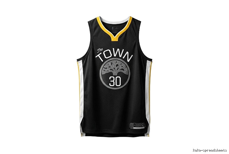 Black basketball uniforms of Curry The TOWN