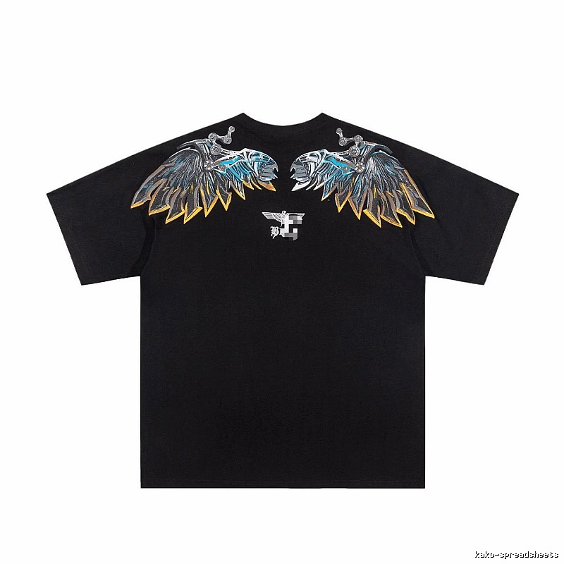 BOY Mechanical Wing Street Style Black Short Sleeve T-Shirt