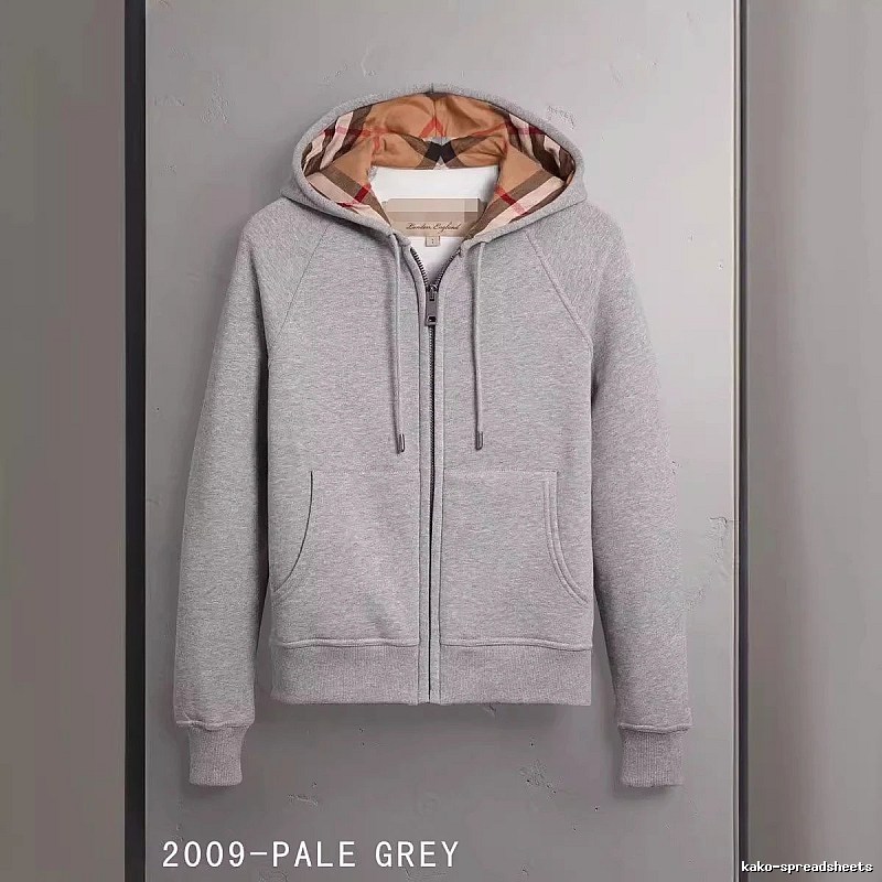 Burberry Classic Zip hoodie Gray Zip Check for Daily Styling