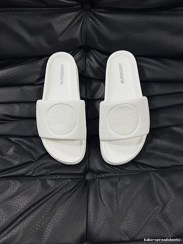 Burberry Embossed Warhorse Minimalist Style White Slides