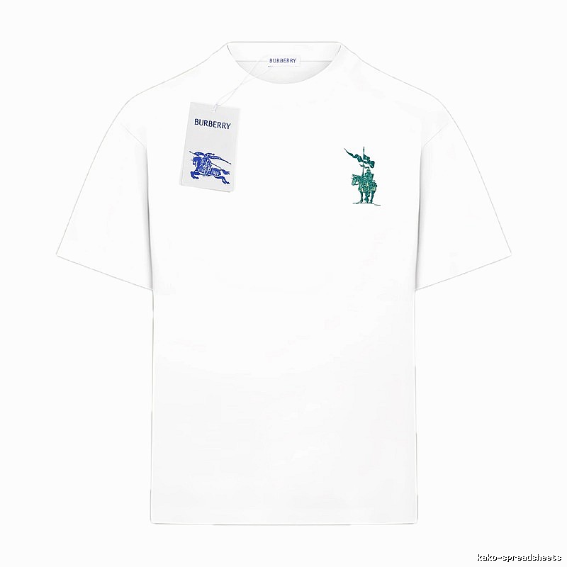 Burberry Equestrian Knight Logo Simple White T-shirt