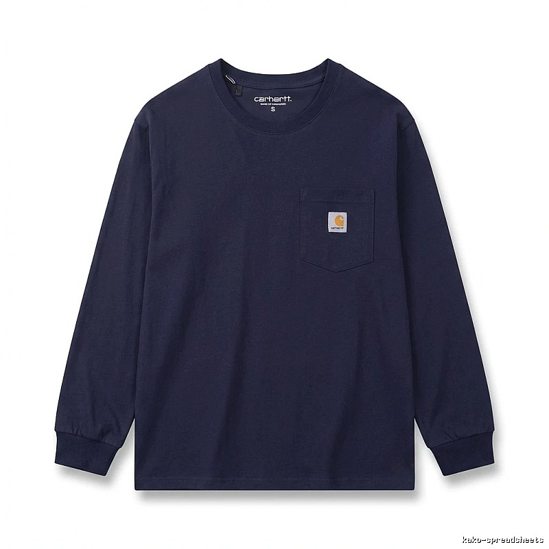 Carhartt simple and casual style navy long-sleeve