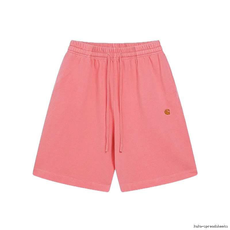 Carhartt WIP Embroidered Casual Style Pink Drawstring Shorts