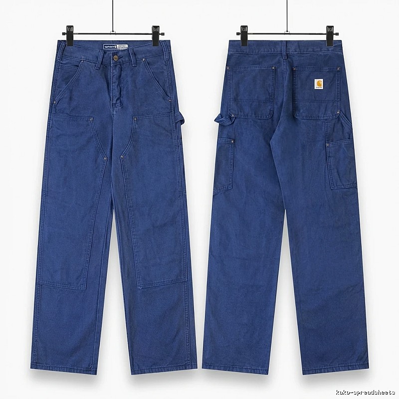 Carhartt workwear style blue long trousers
