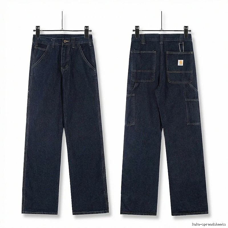 Carhartt workwear style dark blue jeans