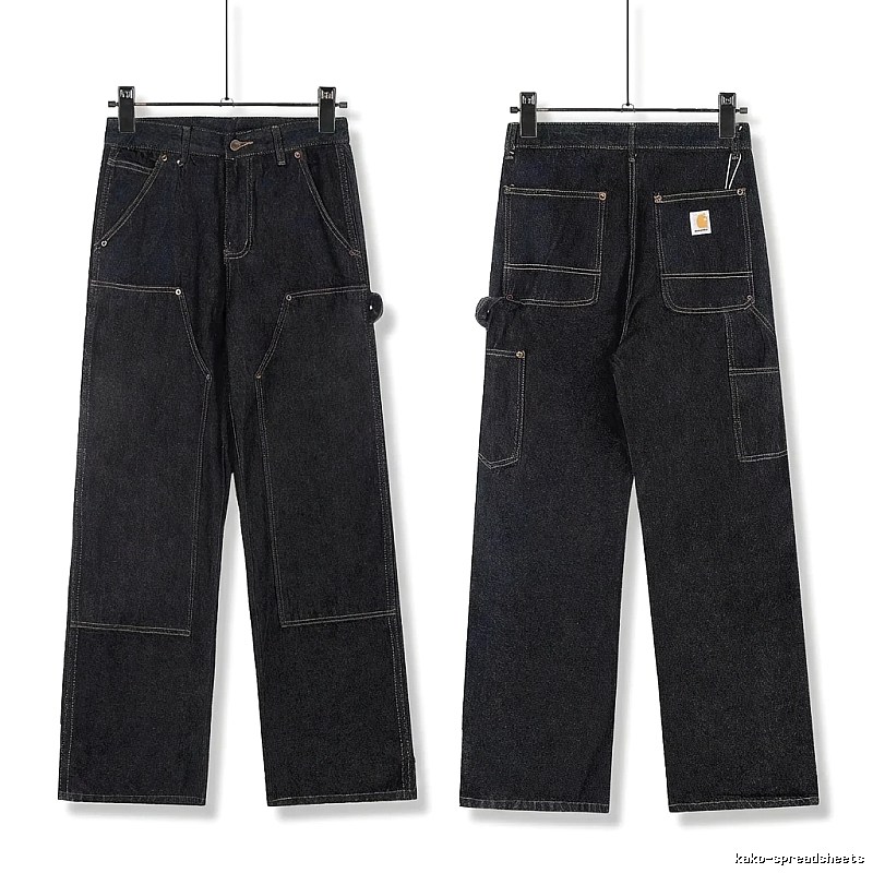 Carhartt workwear style dark denim jeans