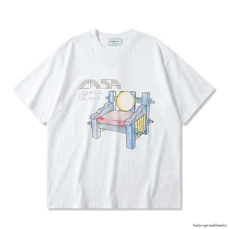 Casablanca cartoon-style white T-shirt
