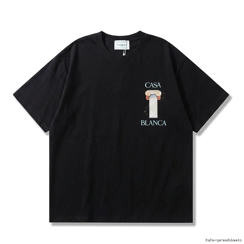 Casablanca Print Retro Black T-shirt