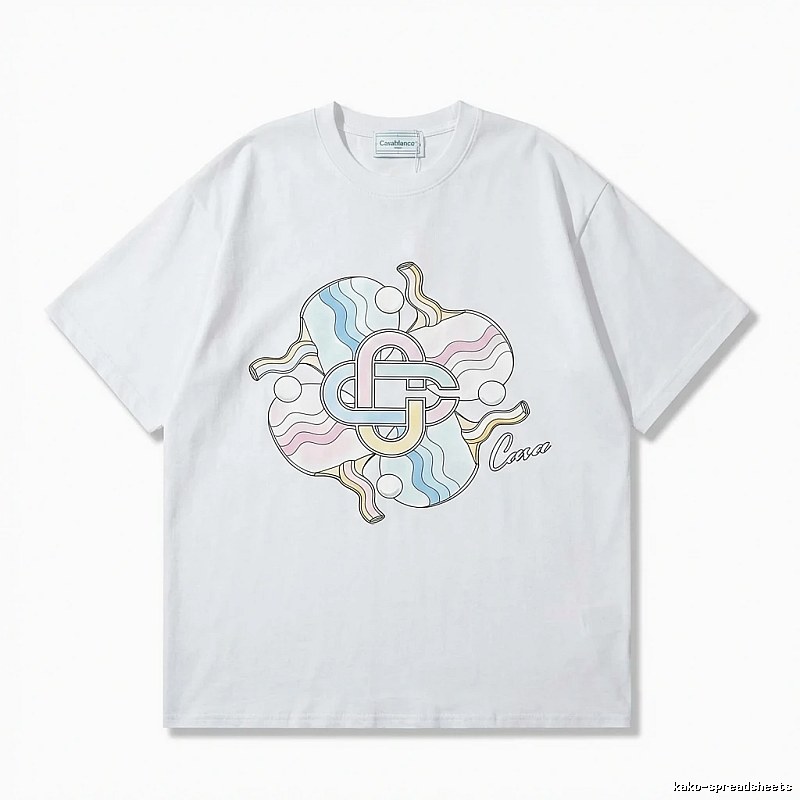 Casablanca Print Trendy White T-shirt