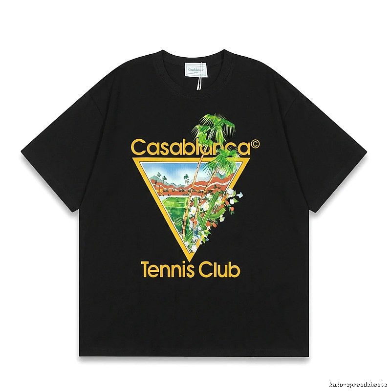 Casablanca Printed Casual Black T-shirt
