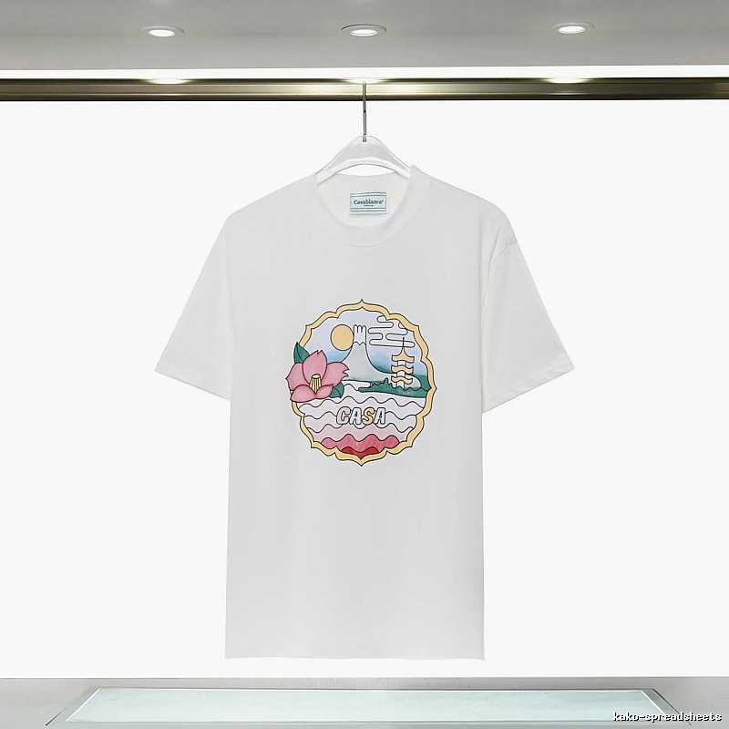 Casablanca - printed Japanese - style white T - shirt