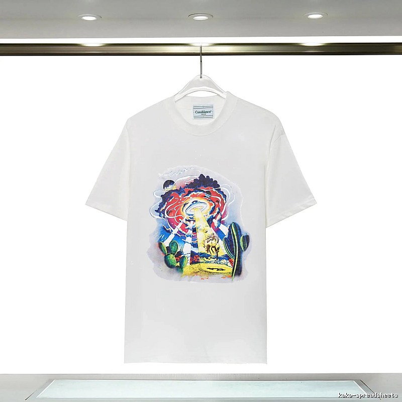 Casablanca Printed Trendy White T-shirt