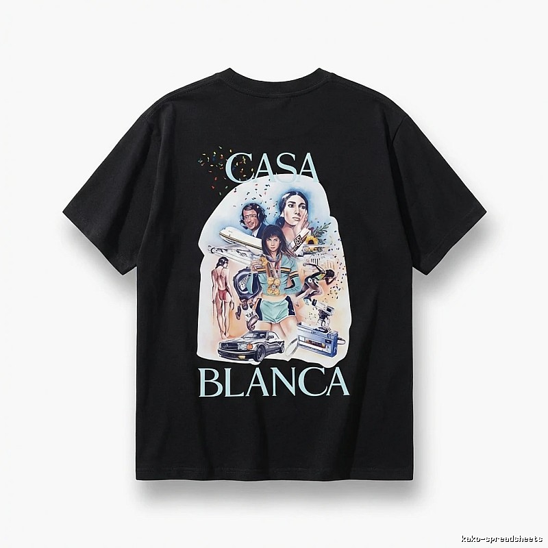 Casablanca retro style black T-shirt