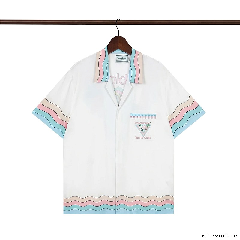Casablanca stripe retro-style white shirt