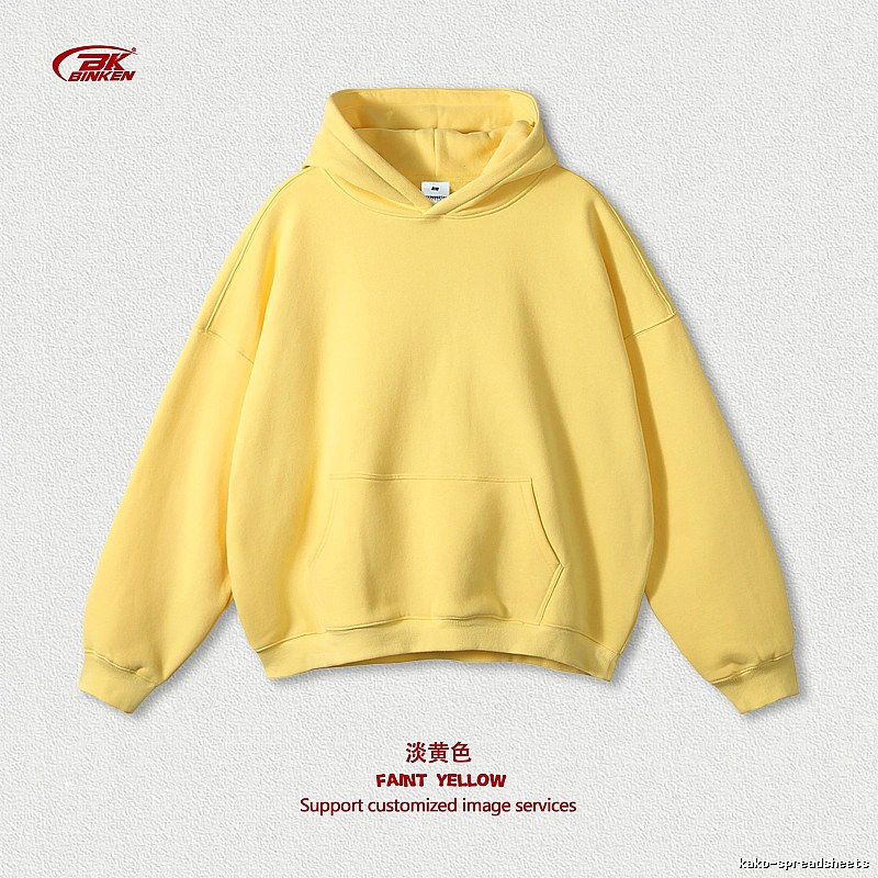 Casual Pullover hoodie Navy Blank Kangaroo for Comfortable Styling