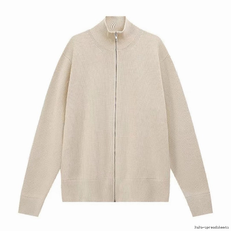 Casual Zip jacket Black Minimalist Full for Streetwear Looks